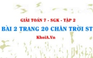 Bài 2 trang 20 Toán 7 Chân trời sáng tạo Tập 2